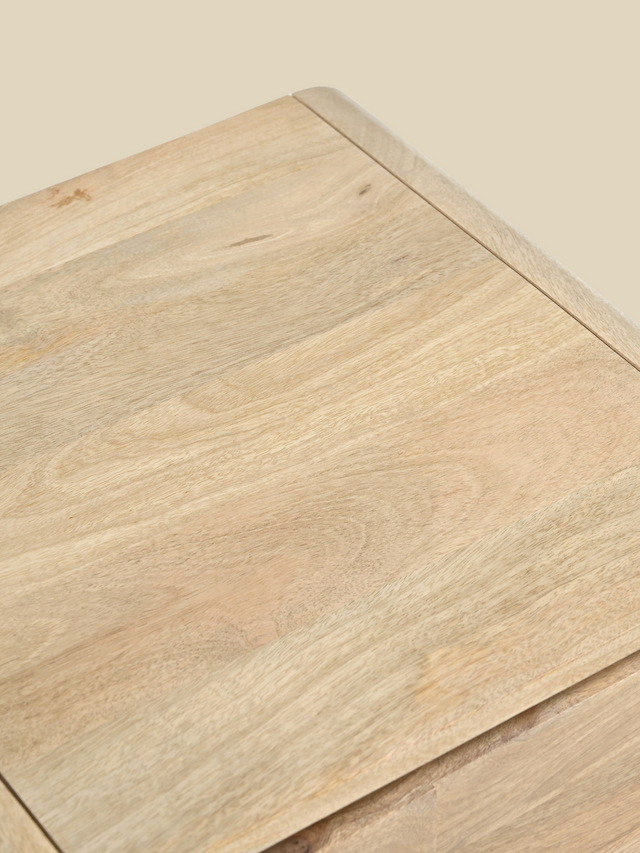 Luce Mango Wood Two Drawer Bedside Table