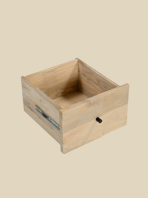 Luce Mango Wood One Drawer Bedside Table