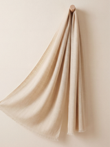 Chaukor Cashmere Wool Scarf - Oat