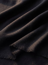 Chaukor Cashmere Wool Scarf - Black
