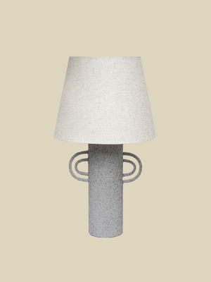 Darcy Textured Grey Metal Table Lamp