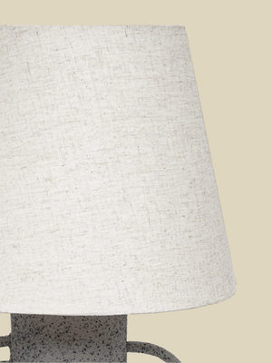Darcy Textured Grey Metal Table Lamp