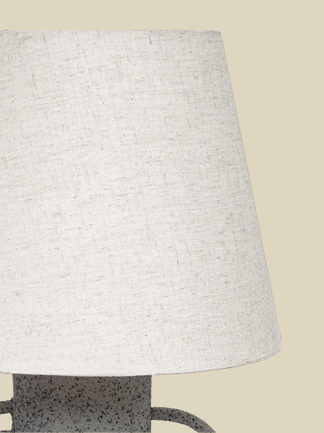Darcy Textured Grey Metal Table Lamp