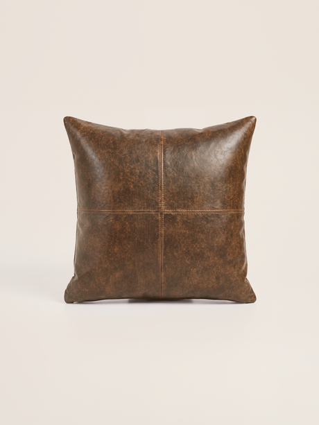 Cru Leather Cushion - Brown