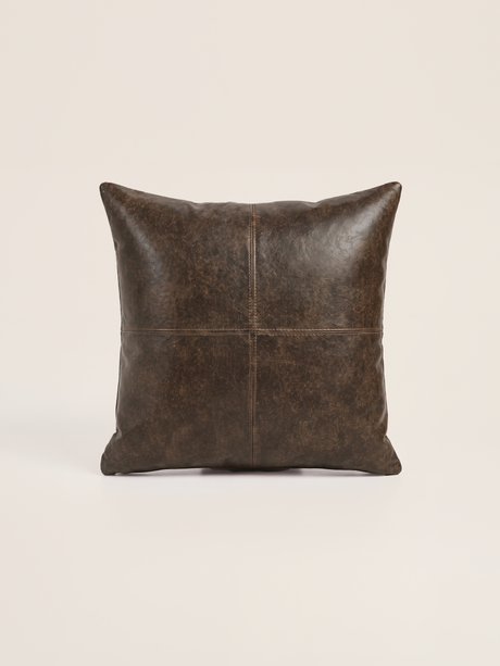 Cru Leather Cushion - Brown