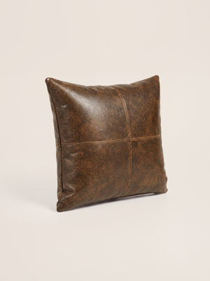 Cru Leather Cushion - Brown