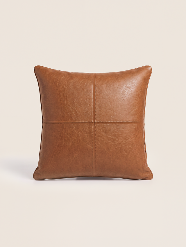 Cru Leather Cushion - Tan