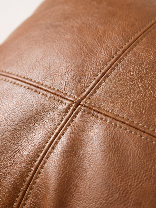 Cru Leather Cushion - Tan