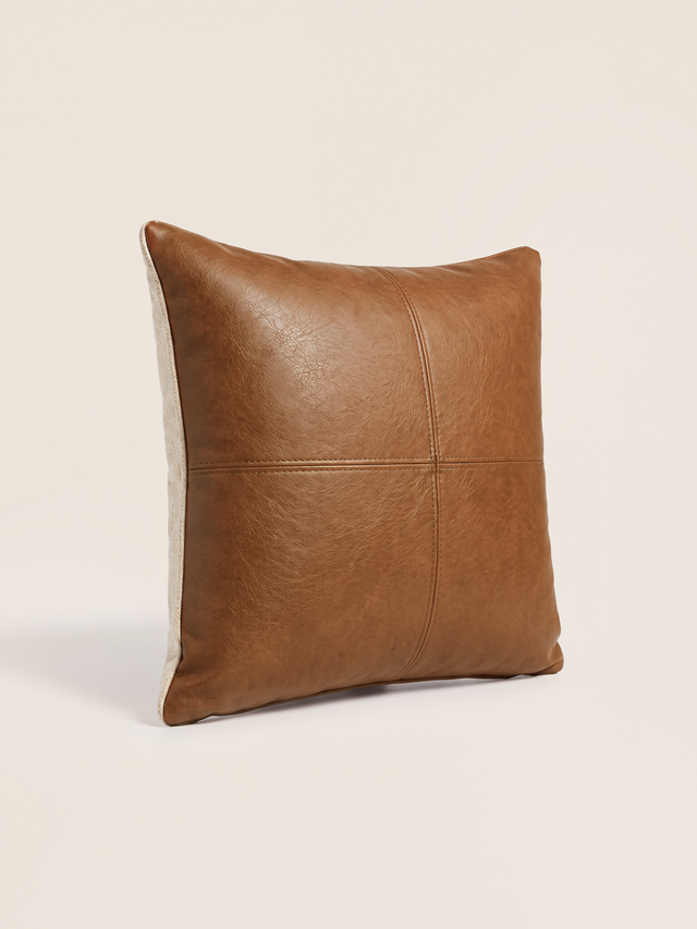 Cru Leather Cushion - Tan