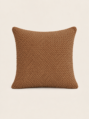 Lev Split Suede Cushion - Tan