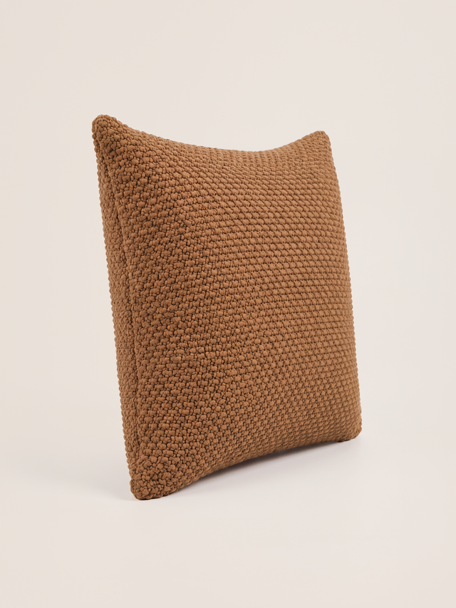 Lev Split Suede Cushion - Tan