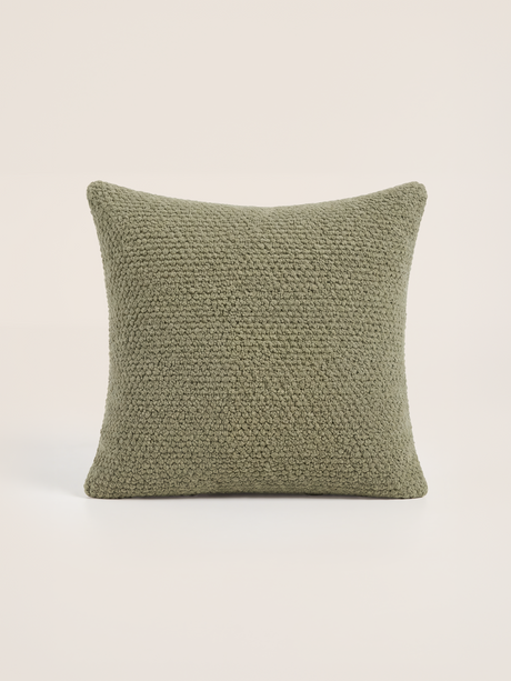 Lev Split Suede Cushion - Light Green