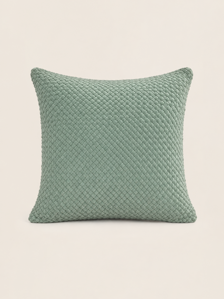 Lev Split Suede Cushion - Light Green