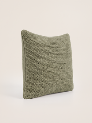 Lev Split Suede Cushion - Light Green
