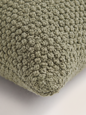 Lev Split Suede Cushion - Light Green
