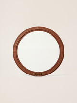 Ibis Waxy Leather Round Mirror - Cognac