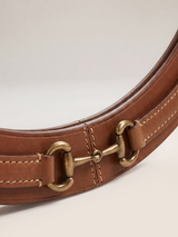 Ibis Waxy Leather Round Mirror - Cognac