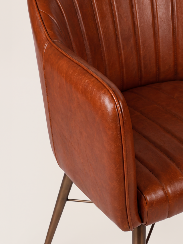 Corso Waxy Leather Dining Chair - Cognac