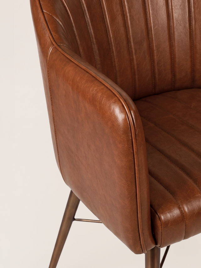 Corso Waxy Leather Dining Chair - Cognac