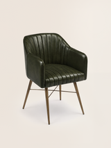 Corso Waxy Leather Dining Chair - Olive