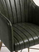 Corso Waxy Leather Dining Chair - Olive