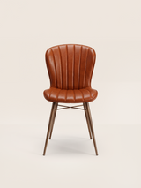 Ren Waxy Leather Dining Chair - Cognac