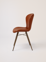 Ren Waxy Leather Dining Chair - Cognac