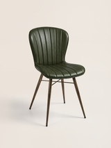 Ren Waxy Leather Dining Chair - Olive