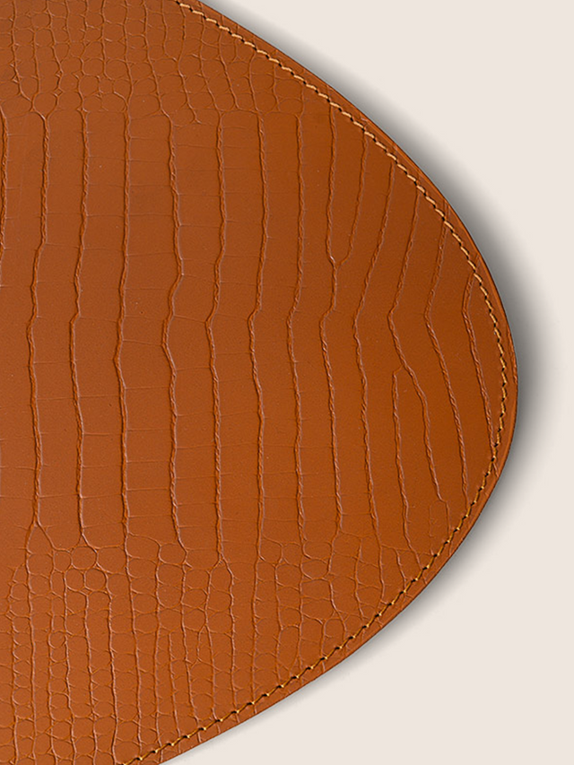 Carley Leather Placemat , set of 4 - Tan