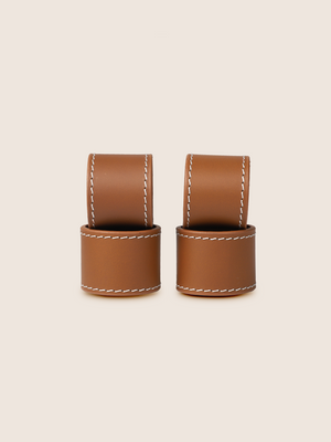 Rowe Leather Napkin Ring, Set of 4 - Tan