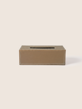 Rowe Leather Tissue Box - Taupe