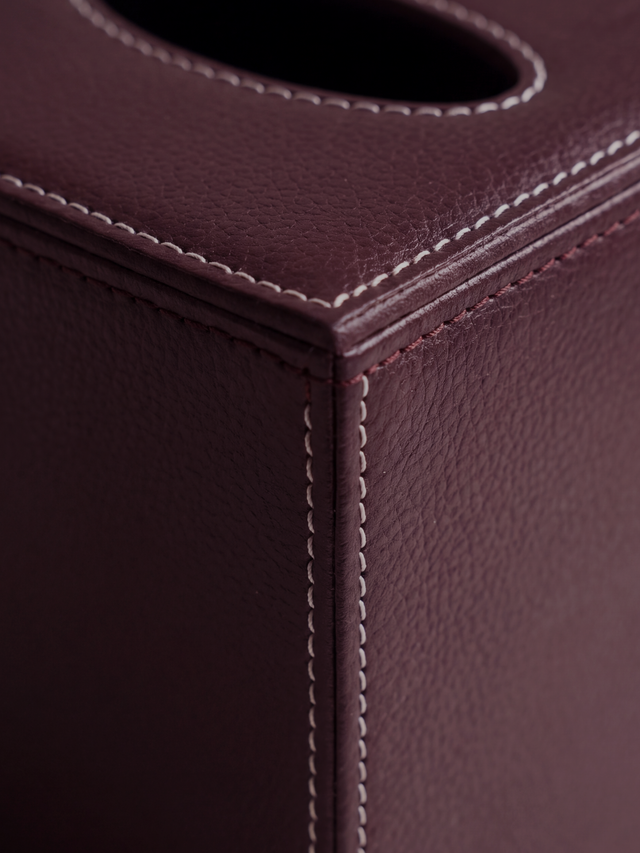 Rowe Leather Tall Tissue Box