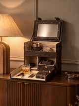 Ivo Croco Print Leather Portable Bar - Brown