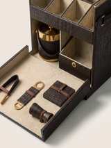 Ivo Croco Print Leather Portable Bar - Brown