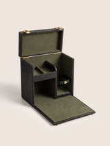 Eva Croco Print Leather Portable Bar - Black
