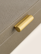 Veron Shagreen Leather Decorative Boxes, Set of 2 - Taupe