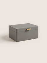Veron Shagreen Leather Decorative Boxes, Set of 2 - Grey