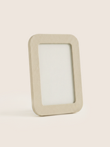 Faro Shagreen Leather Photo Frame, Set of 2 - Cream