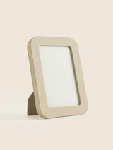 Faro Shagreen Leather Photo Frame, Set of 2 - Cream