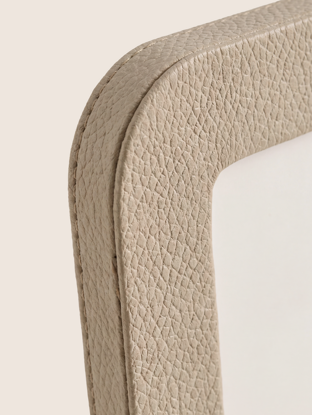 Faro Shagreen Leather Photo Frame, Set of 2 - Taupe
