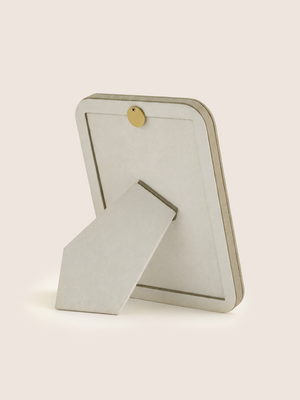 Faro Shagreen Leather Photo Frame, Set of 2 - Taupe