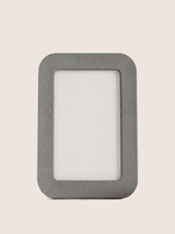 Faro Shagreen Leather Photo Frame, Set of 2 - Grey