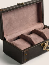 Bex Waxy Leather Watch Box - Brown