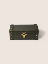 Bex Waxy Leather Watch Box - Green