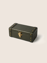 Bex Waxy Leather Watch Box - Green