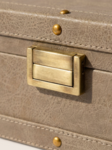Torso Waxy Leather Keepsake Box - Taupe