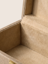Torso Waxy Leather Keepsake Box - Taupe