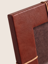 Pulcher Waxy Leather Photo Frame - Burgundy