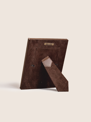 Pulcher Waxy Leather Photo Frame - Cognac