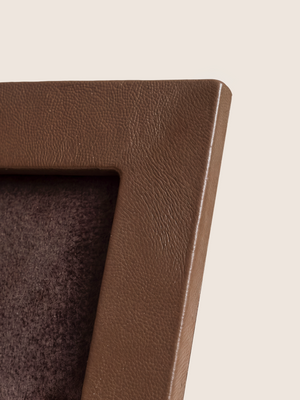 Pulcher Waxy Leather Photo Frame - Cognac